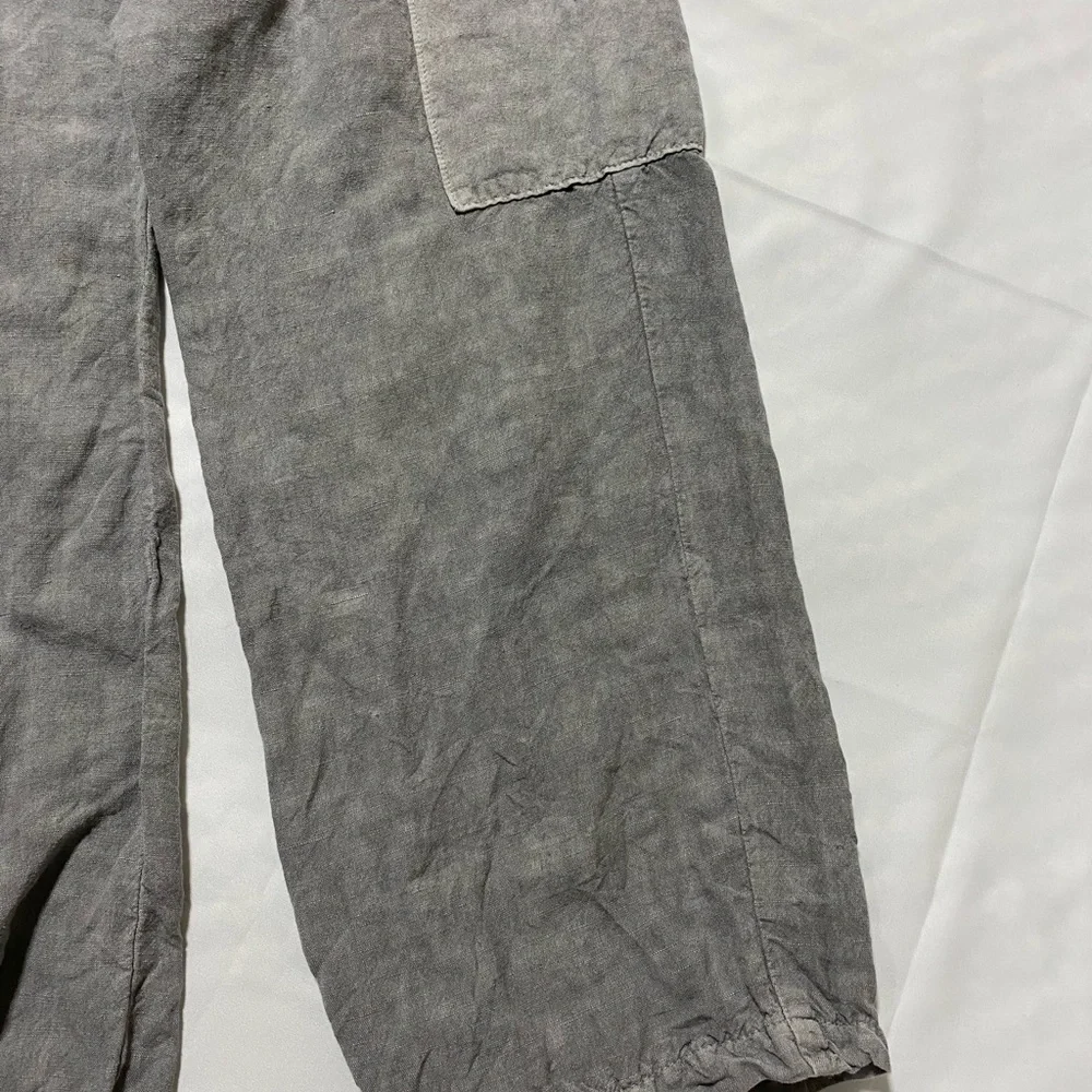 NSF Cargo Linen Blend Pants with Elastic Waist size M